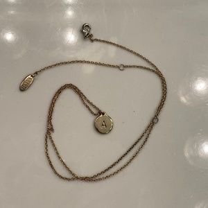 “A” initial necklace